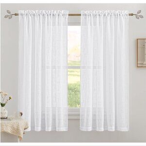 Ellery Homestyles Victoria White sheer Panel (set of 2) 59"W x 63'L